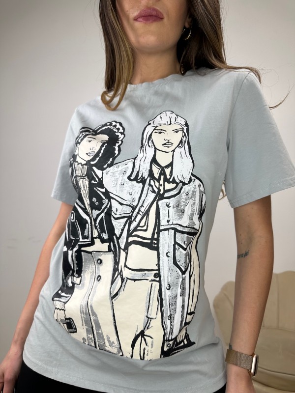 T-SHIRT MADAME GRIGIA T-SHIRT MADAME GRIGIA