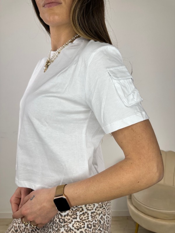 T-SHIRT CROP CAMY BIANCA T-SHIRT CROP CAMY BIANCA