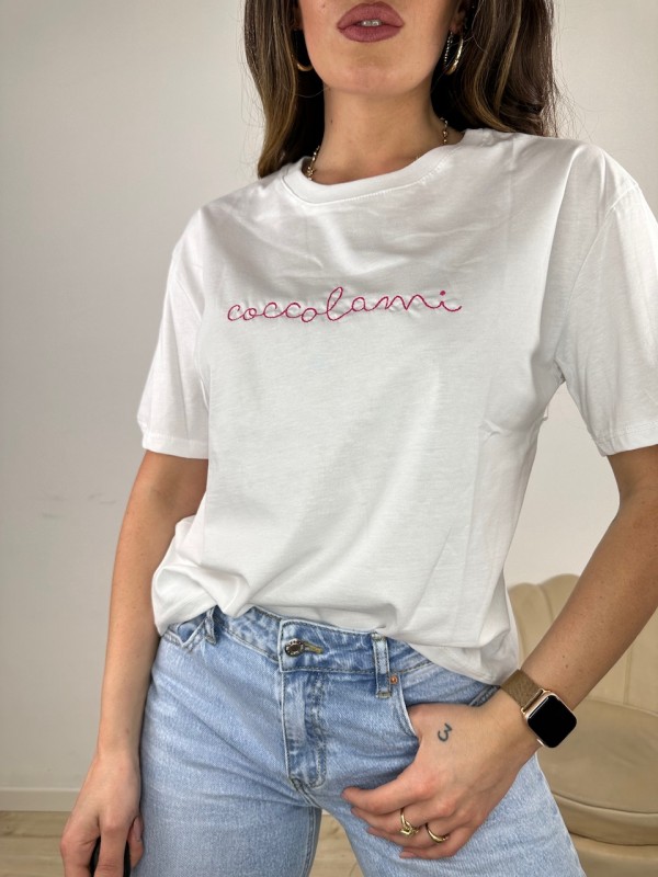 T-SHIRT LUMINA "COCCOLAMI" FUCSIA T-SHIRT LUMINA "COCCOLAMI" FUCSIA