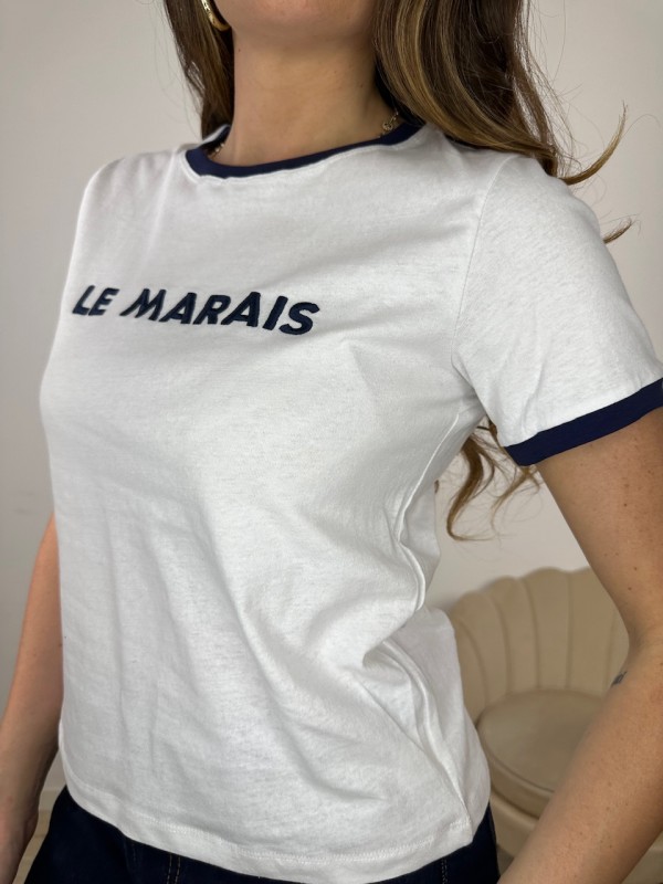 T-SHIRT "LE MARAINS" BIANCA T-SHIRT "LE MARAINS" BIANCA