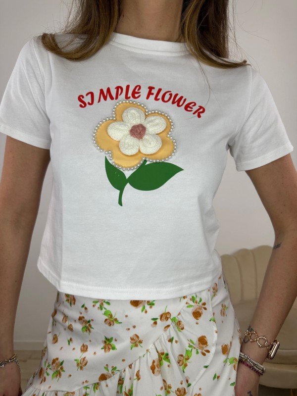 T-SHIRT SIMPLE FLOWER T-SHIRT SIMPLE FLOWER