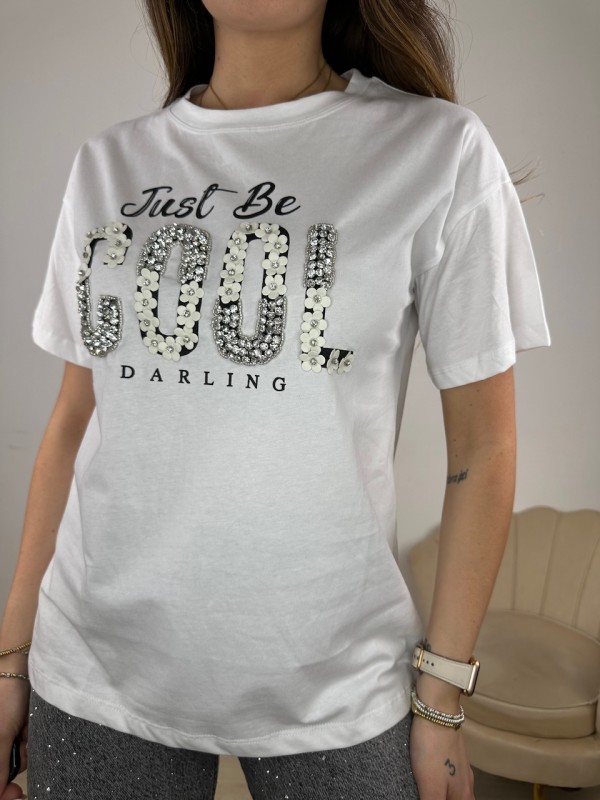 T-SHIRT COOL BIANCO/NERO T-SHIRT COOL BIANCO/NERO