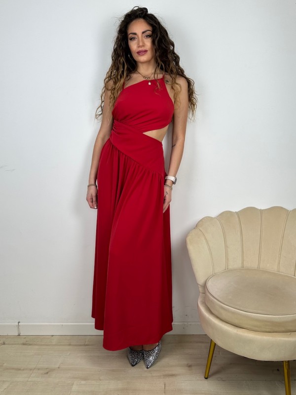 LONG DRESS SARAM LUMINA ROSSO LONG DRESS SARAM LUMINA ROSSO