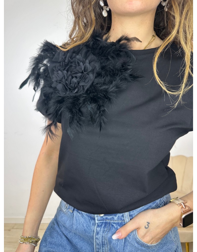 T shirt piume on sale