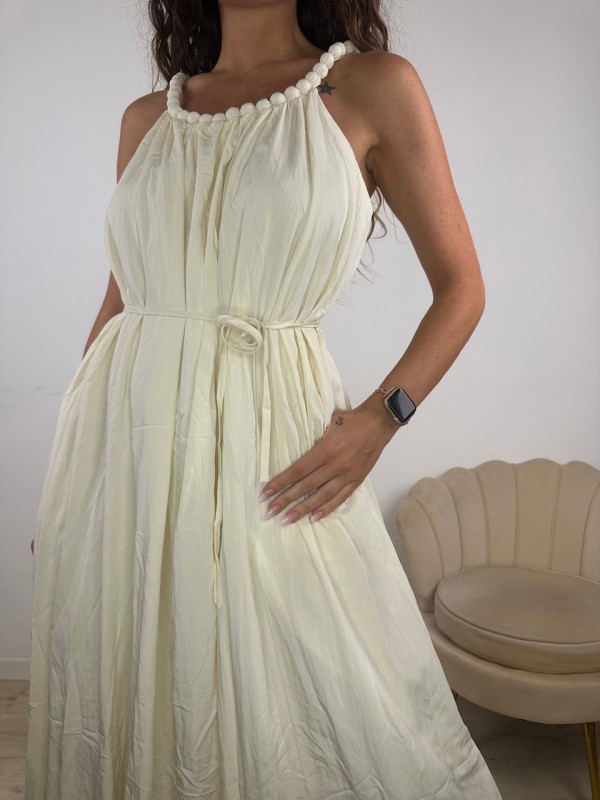 LONG DRESS FIORELLA BEIGE LONG DRESS FIORELLA BEIGE