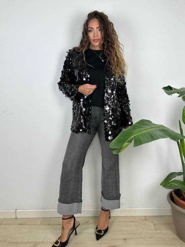 BLAZER PAILLETTES NERO BLAZER PAILLETTES NERO