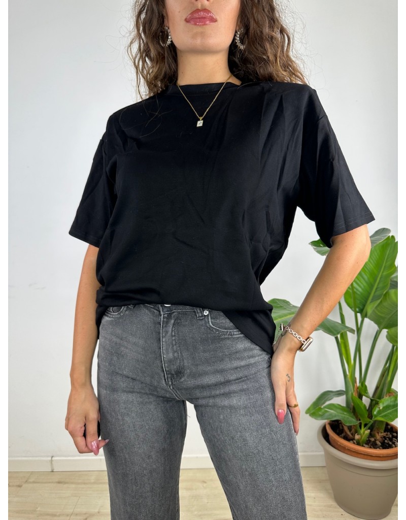 T SHIRT MAXI SPALLINE NERO