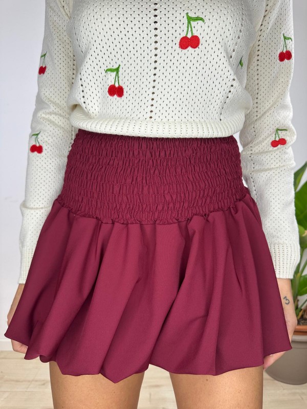 MINIGONNA BALLON BORDEAUX MINIGONNA BALLON BORDEAUX