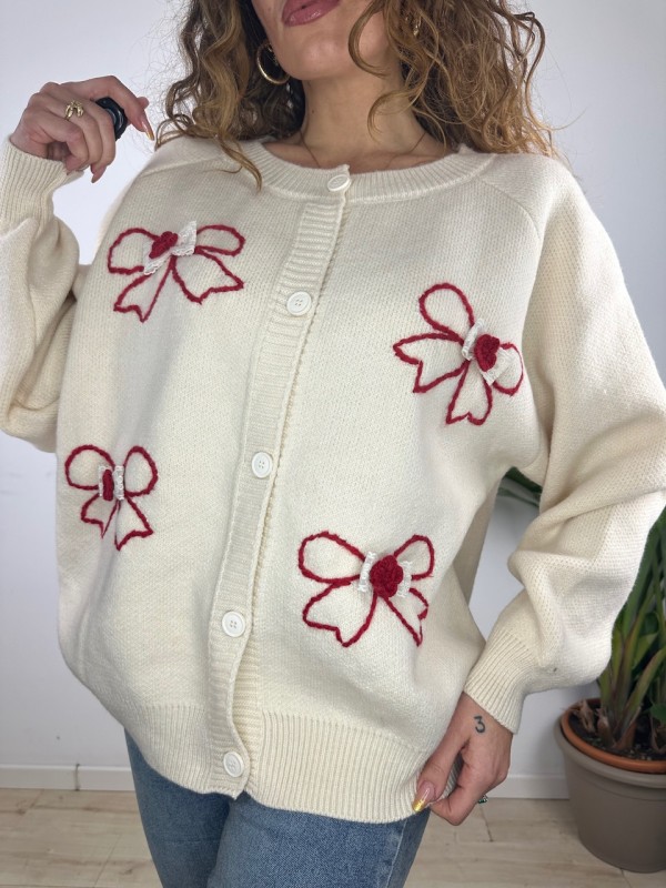 MAXI CARDIGAN FIOCCHI PANNA MAXI CARDIGAN FIOCCHI PANNA