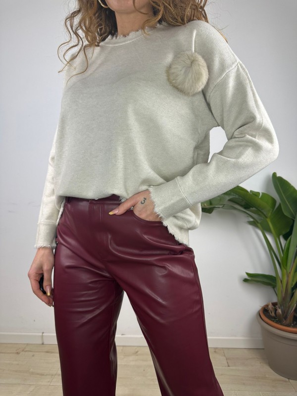 PULLOVER PON PON BEIGE PULLOVER PON PON BEIGE