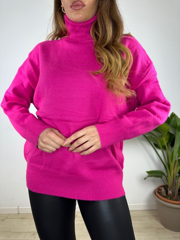 MAXI PULL DOLCEVITA FUCSIA MAXI PULL DOLCEVITA FUCSIA