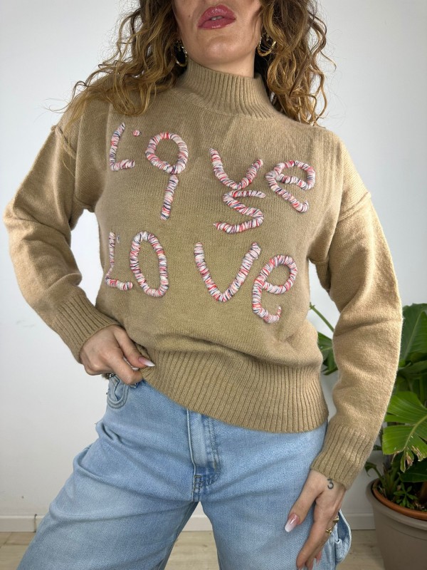 PULLOVER LOVE CAMEL PULLOVER LOVE CAMEL