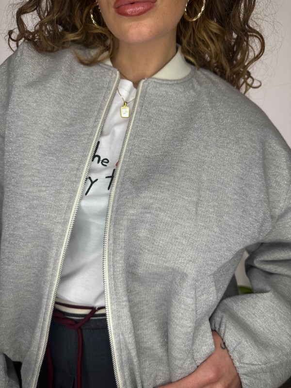 GIUBBINO BOMBER CROP LUMINA GIUBBINO BOMBER CROP LUMINA