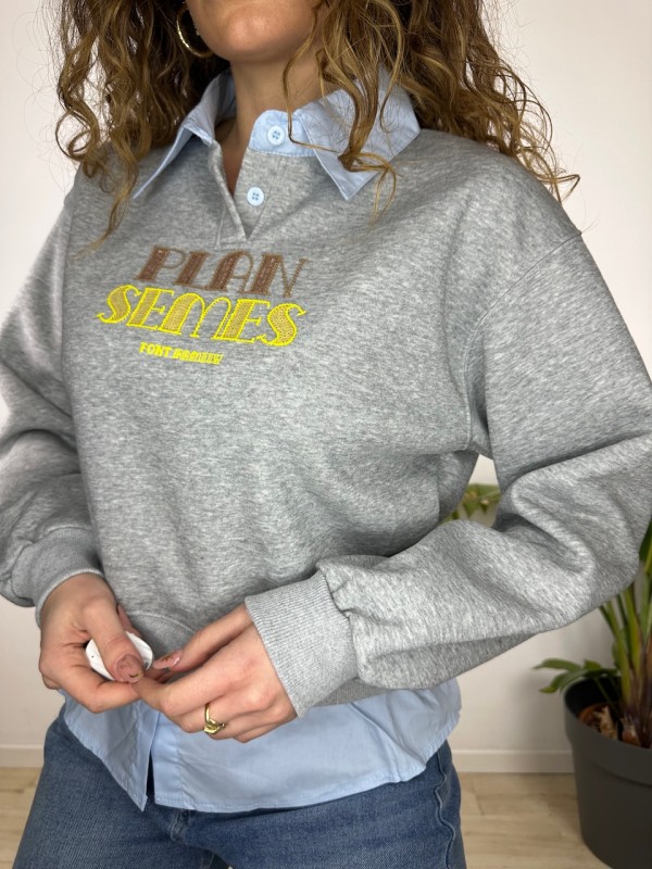 FELPA BELLIN GRIGIA FELPA BELLIN GRIGIA