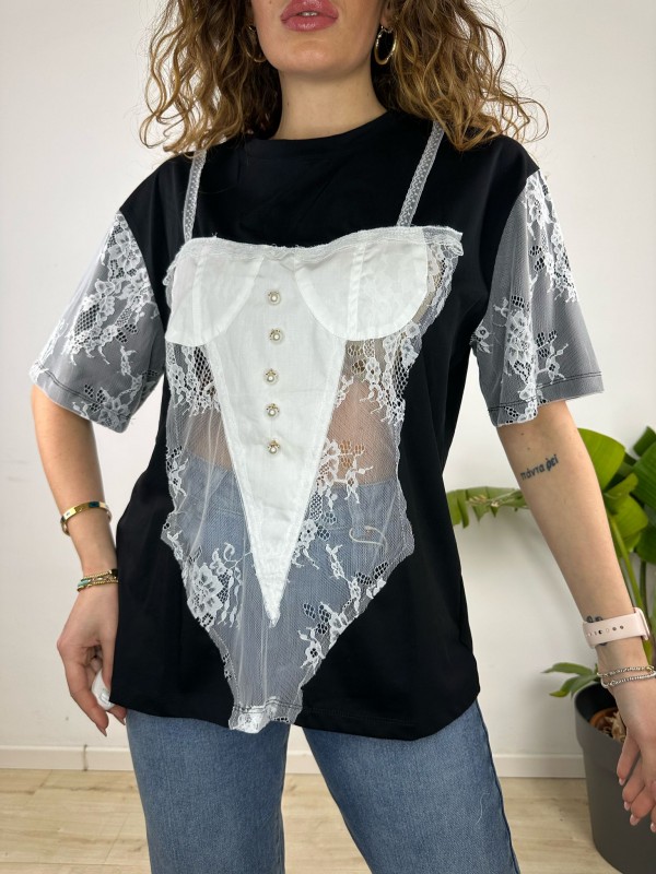 T-SHIRT MARISOL NERA T-SHIRT MARISOL NERA