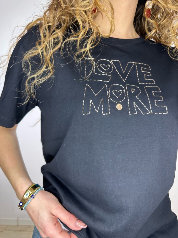 SHIRT LOVE MORE NERA SHIRT LOVE MORE NERA
