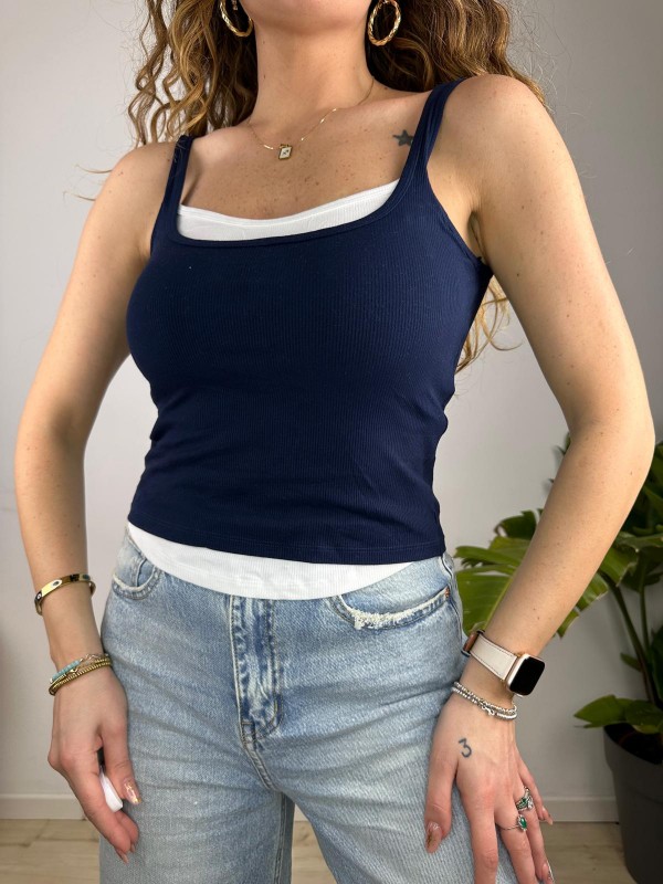 TOP COSTINE BLU TOP COSTINE BLU
