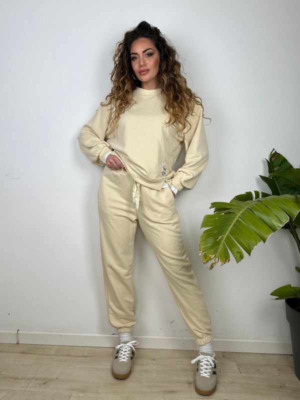 PANTALONE TUTA NATURAL BEIGE PANTALONE TUTA NATURAL BEIGE