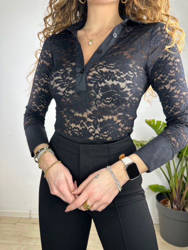 BODY CHEMISIER PIZZO NERO BODY CHEMISIER PIZZO NERO