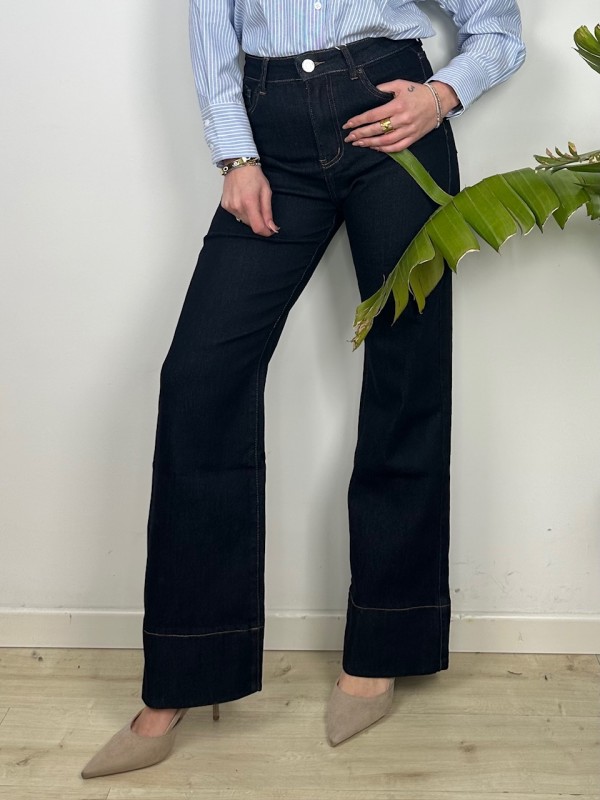 JEANS WIDE LEG SANSY BLUE DENIM JEANS WIDE LEG SANSY BLUE DENIM