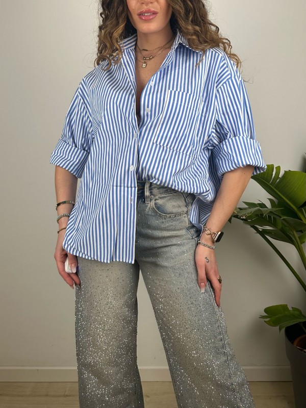 CAMICIA OVER BLU CAMICIA OVER BLU