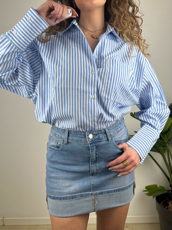 CAMICIA OVER AZZURRA CAMICIA OVER AZZURRA