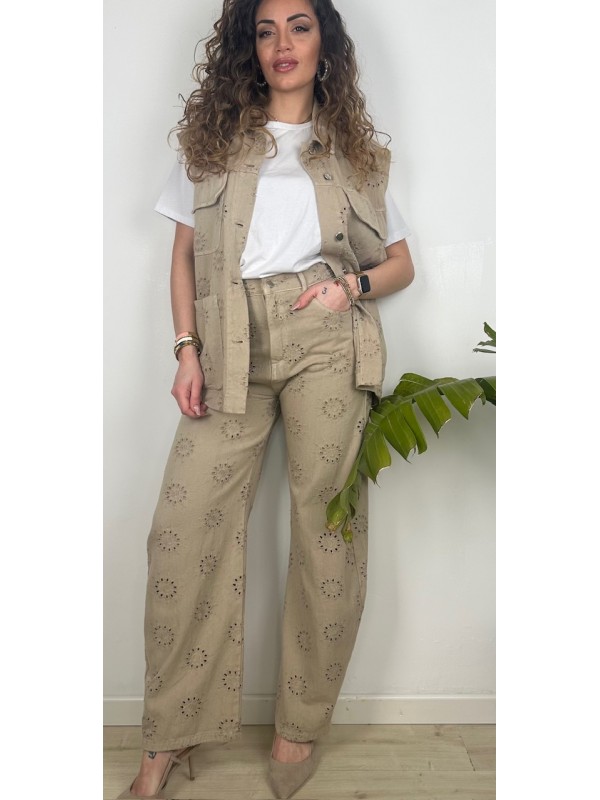 PANTALONI LUMINA BEIGE PANTALONI LUMINA BEIGE