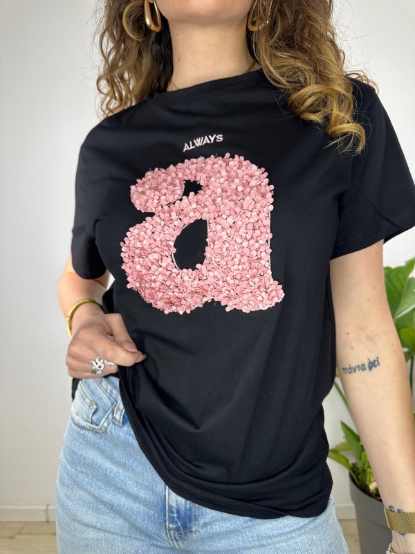T-SHIRT PETALY NERA T-SHIRT PETALY NERA