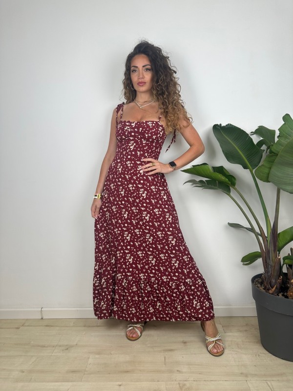 LONG DRESS BELEN BORDEAUX LONG DRESS BELEN BORDEAUX