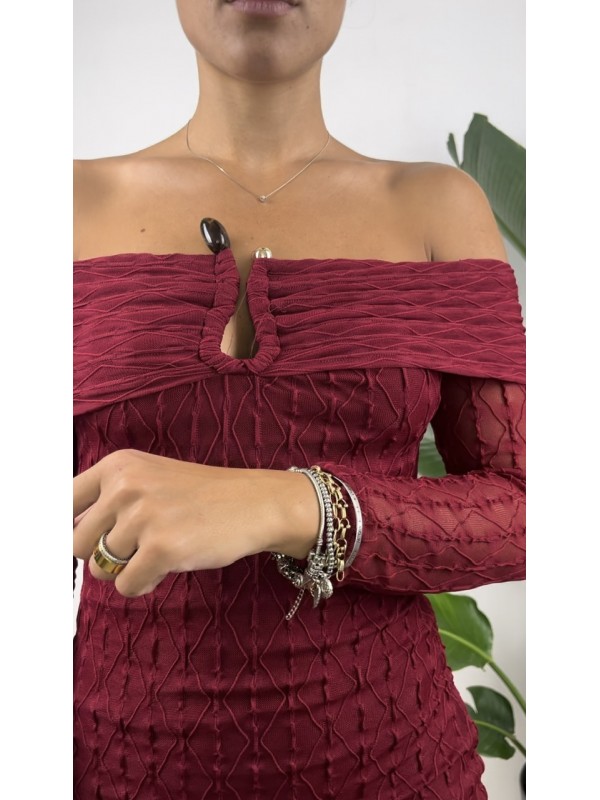 LONG DRESS MANUELA BORDEAUX LONG DRESS MANUELA BORDEAUX