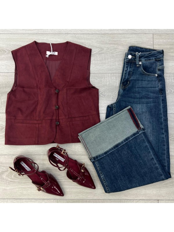 GILET GIUSY BORDEAUX GILET GIUSY BORDEAUX