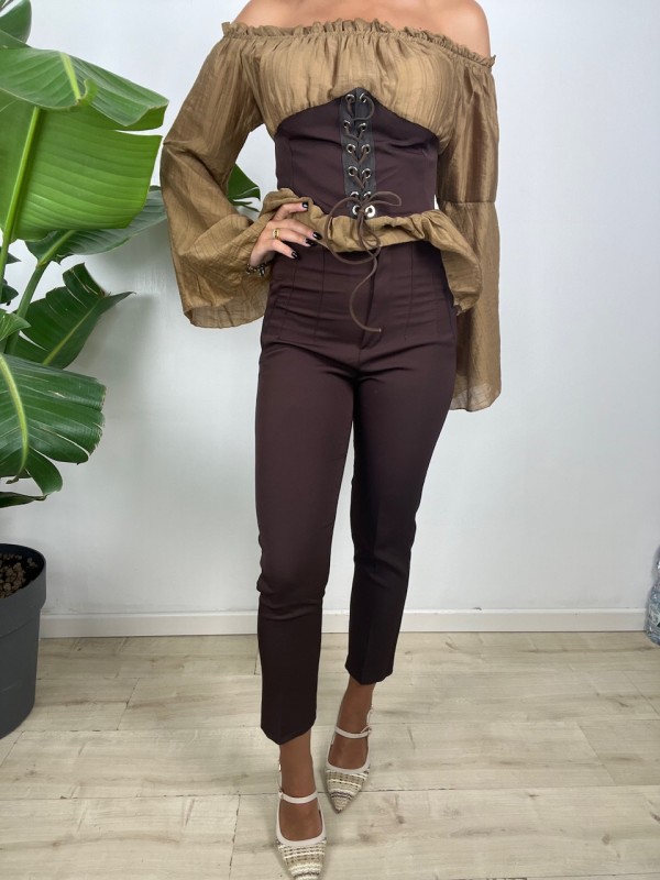 PANTALONI ZARAMODEL MARRONE PANTALONI ZARAMODEL MARRONE