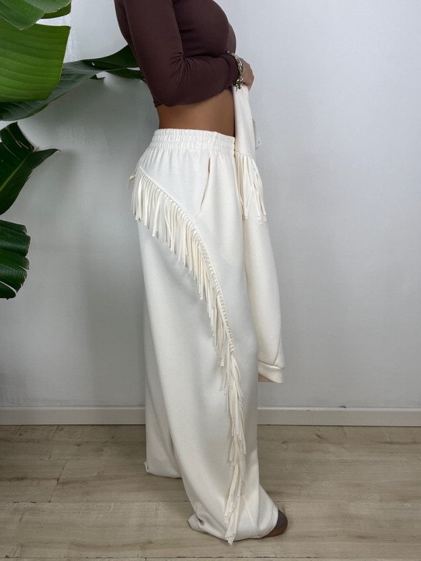 PANTALONI FRANGE LUMINA PANNA PANTALONI FRANGE LUMINA PANNA