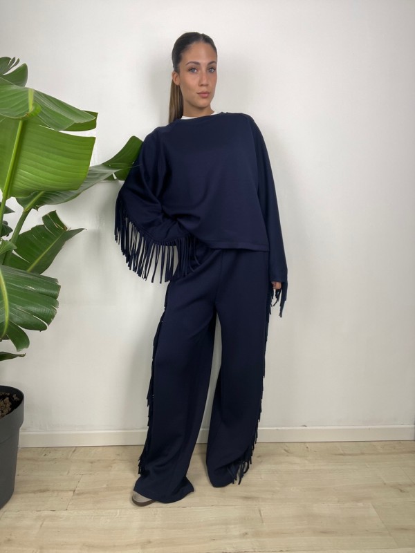 PANTALONI FRANGE LUMINA BLU PANTALONI FRANGE LUMINA BLU