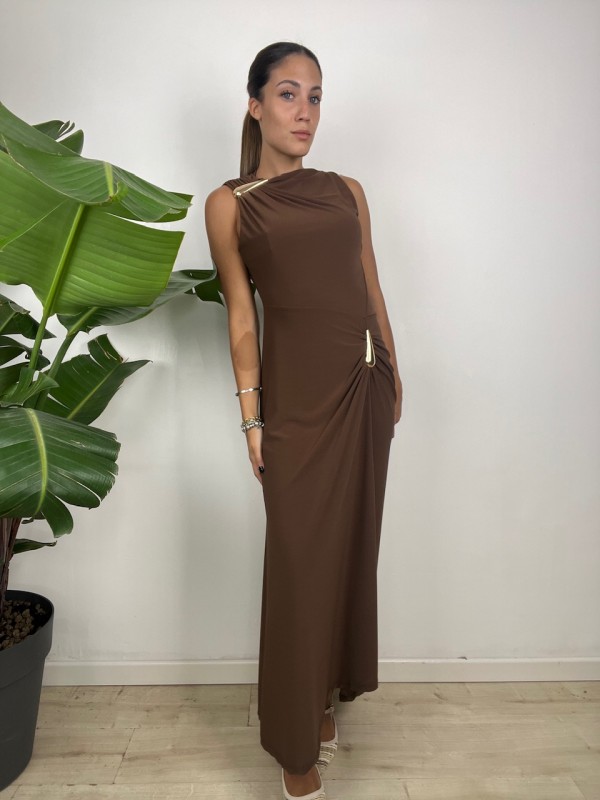 LONG DRESS SALEM MARRONE LONG DRESS SALEM MARRONE