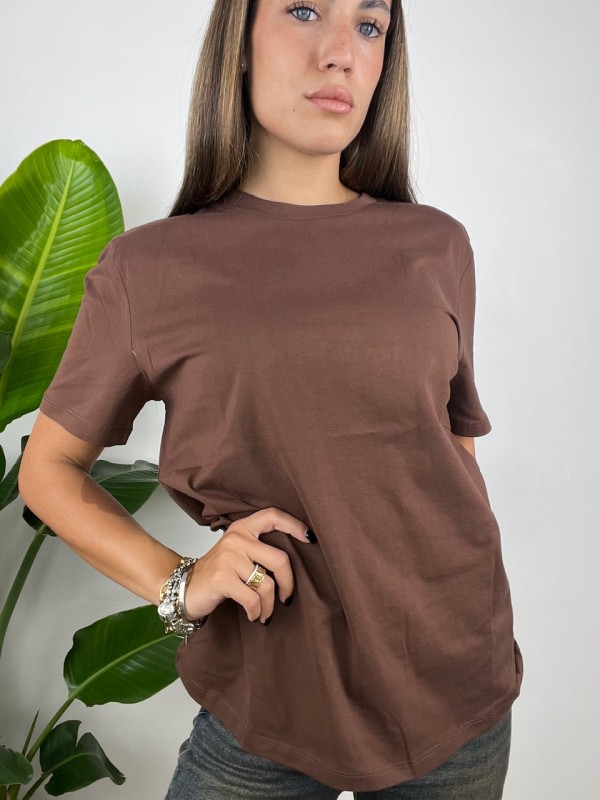 T-SHIRT LUMINA BASIC MARRONE T-SHIRT LUMINA BASIC MARRONE