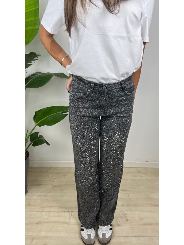 JEANS WIDE LEG MICROMACULATO JEANS WIDE LEG MICROMACULATO