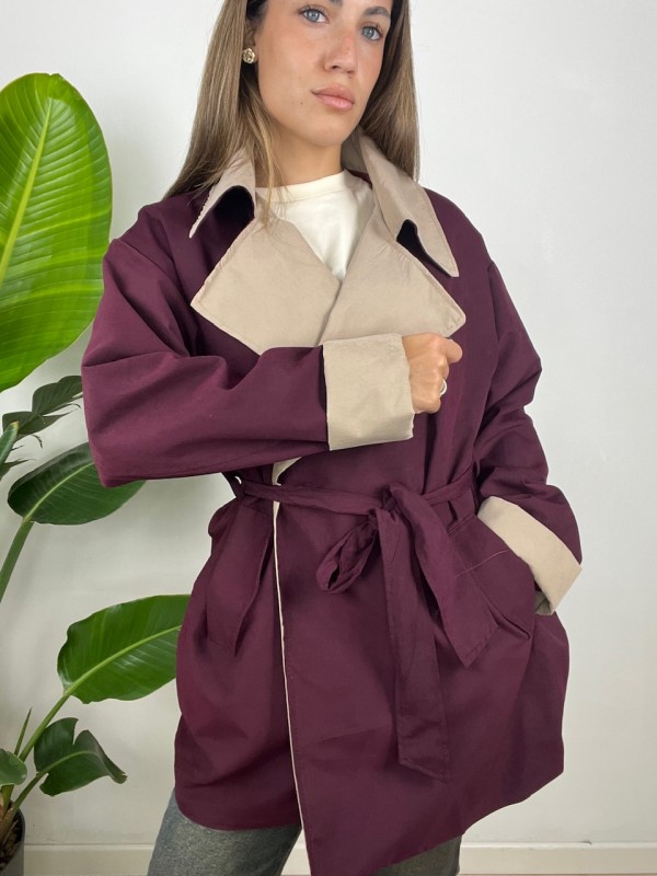 TRENCH DALILA BORDEAUX TRENCH DALILA BORDEAUX