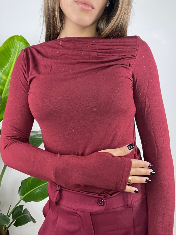 MAGLIA VALERIA BORDEAUX MAGLIA VALERIA BORDEAUX