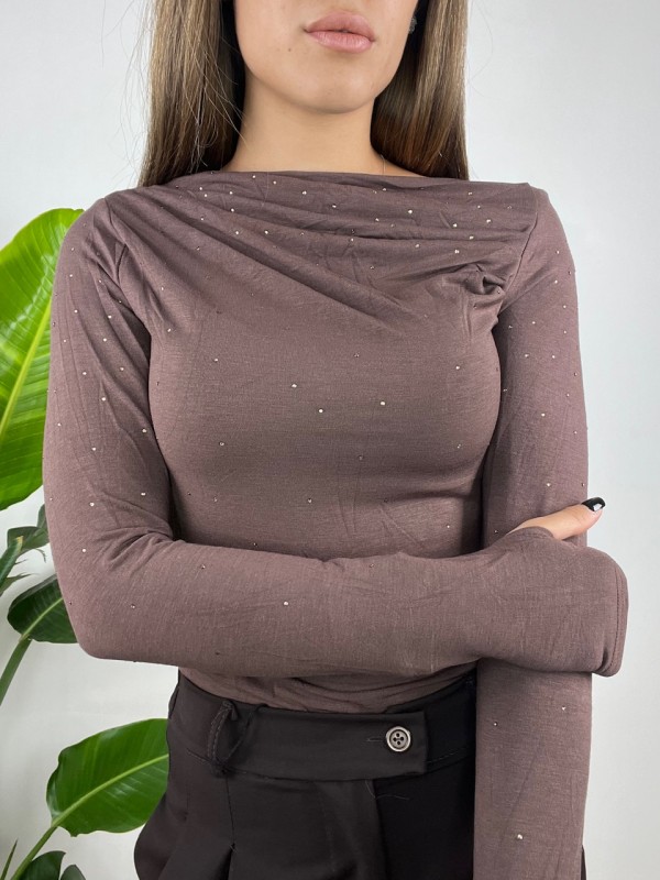 MAGLIA VALERIA MARRONE MAGLIA VALERIA MARRONE