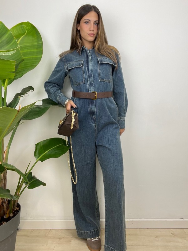 SALOPETTE DENIM CLAUDIA SALOPETTE DENIM CLAUDIA