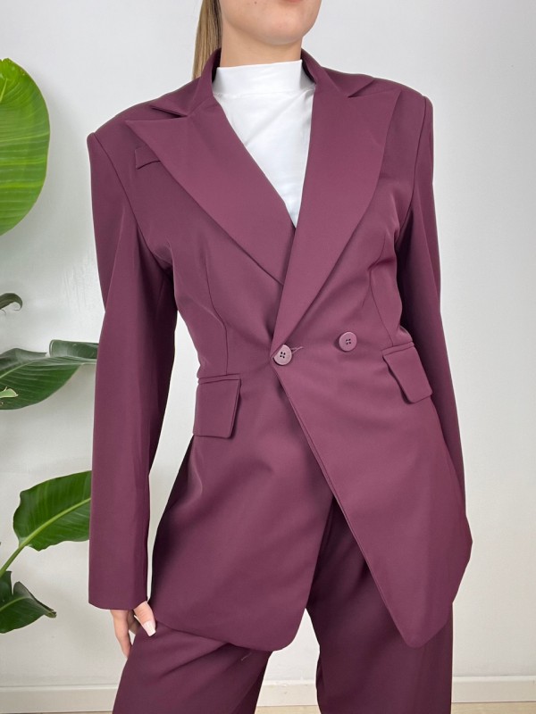 BLAZER CON LACCIO LUMINA BORDEAUX BLAZER CON LACCIO LUMINA BORDEAUX