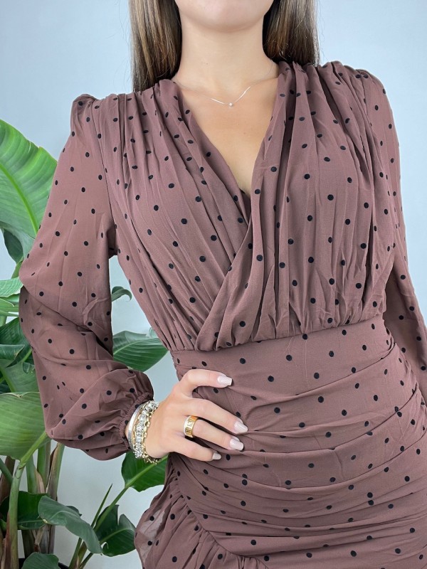 DRESS CLOE MARRONE DRESS CLOE MARRONE