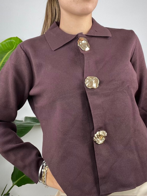 CARDIGAN SARETTA MARRONE CARDIGAN SARETTA MARRONE