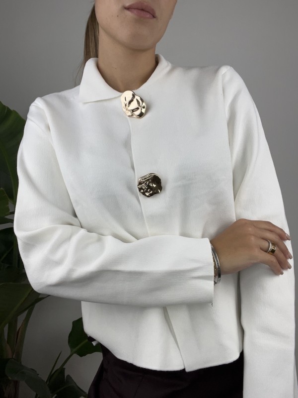 CARDIGAN SARETTA BIANCO CARDIGAN SARETTA BIANCO