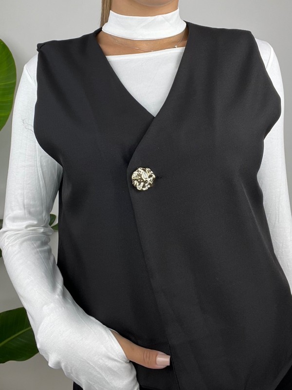 GILET NICOLE NERO GILET NICOLE NERO