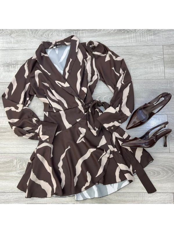 DRESS SONY ZEBRATO MARRONE DRESS SONY ZEBRATO MARRONE