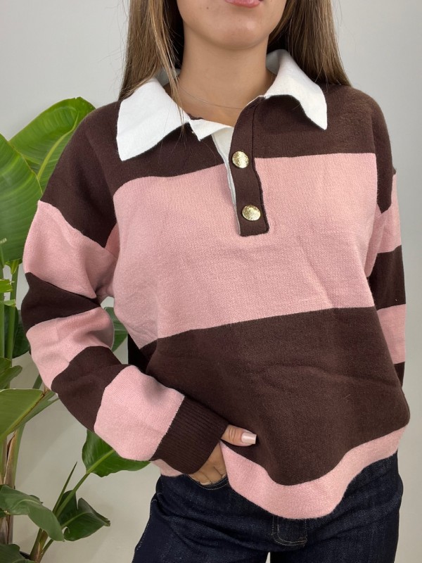 PULLOVER POLO VERY MARRONE PULLOVER POLO VERY MARRONE