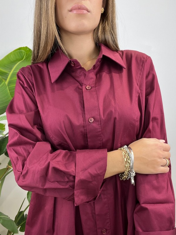 DRESS CHEMISIER GIADA BORDEAUX DRESS CHEMISIER GIADA BORDEAUX