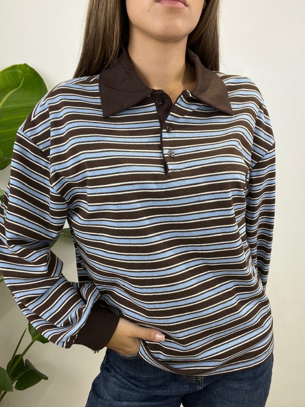 POLO RIGHE SALEM AZZURRO POLO RIGHE SALEM AZZURRO